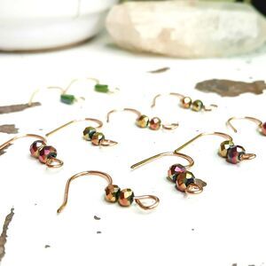 10 Piece Glass Beaded Ear Wires, Ear Hooks, Jewelry Making Supplies, Findings